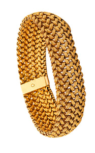 MELLERIO DITS MELLER 1950 Paris Textured Mesh Bracelet In 18Kt Yellow Gold