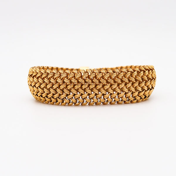 MELLERIO DITS MELLER 1950 Paris Textured Mesh Bracelet In 18Kt Yellow Gold