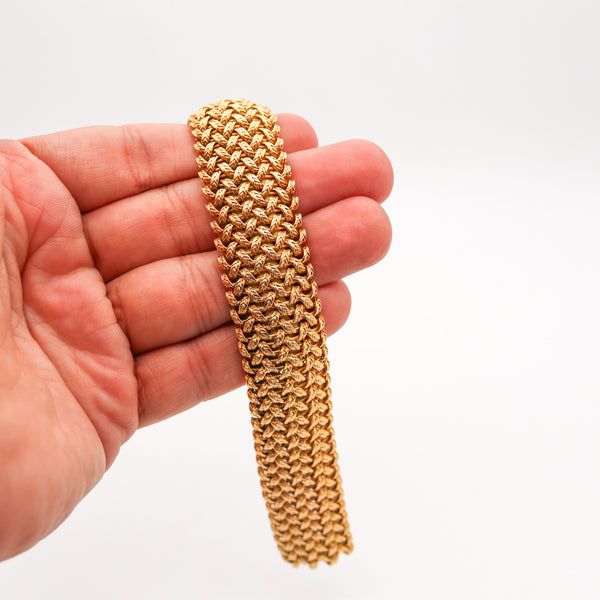 MELLERIO DITS MELLER 1950 Paris Textured Mesh Bracelet In 18Kt Yellow Gold