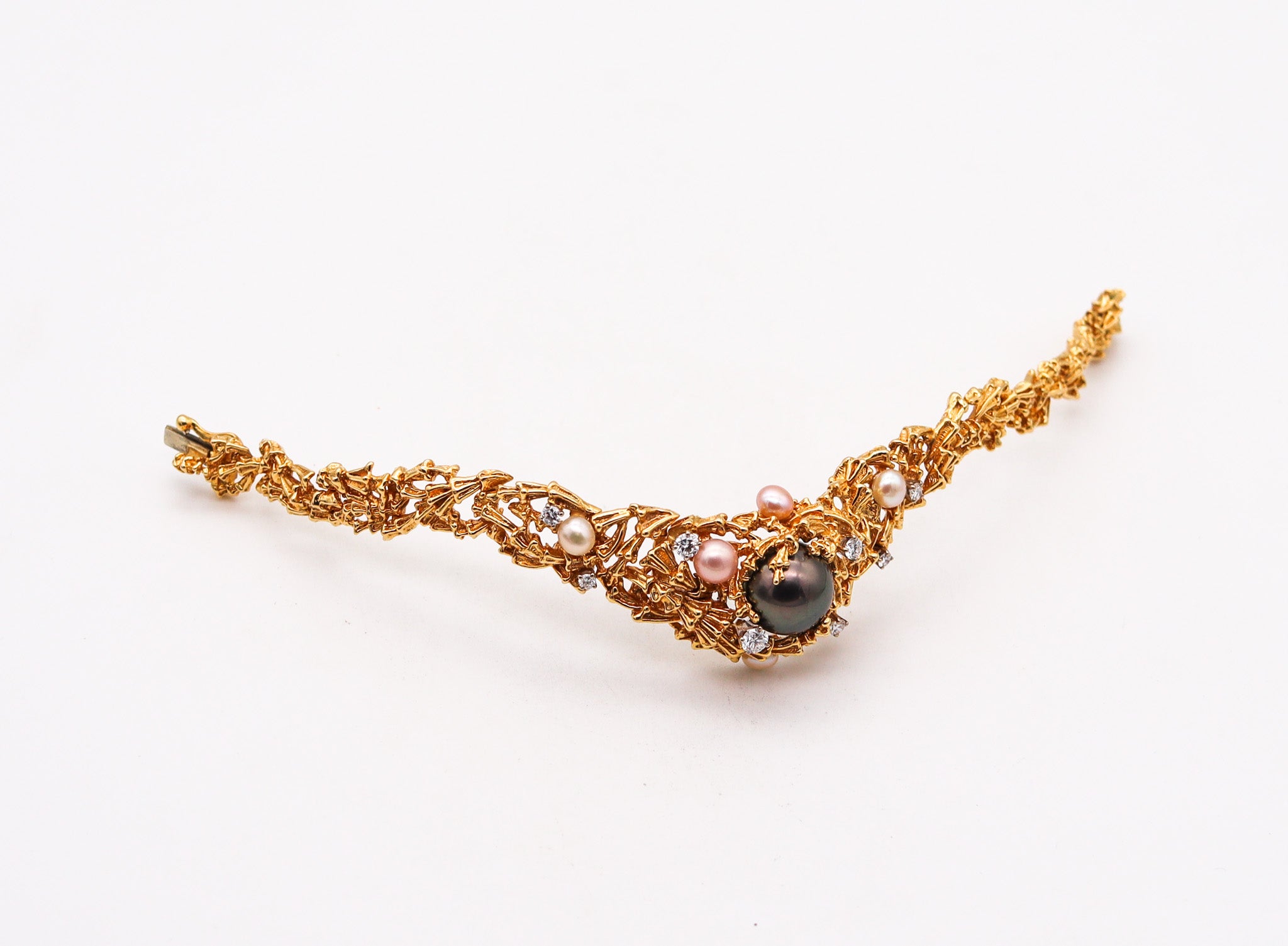 アクセサリー GILBERT GILBERT / bracelet DIAMONDS Gilbert Albert 1970 Organic Bracelet In 18Kt Yellow Gold
