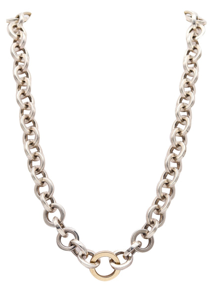 TIFFANY & CO. Vintage Links Necklace In .925 Sterling Silver & 18Kt Yellow Gold
