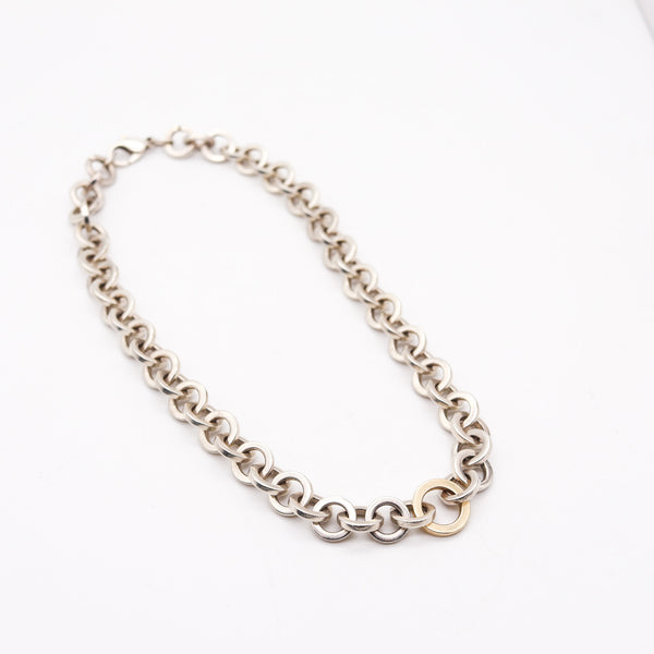TIFFANY & CO. Vintage Links Necklace In .925 Sterling Silver & 18Kt Yellow Gold