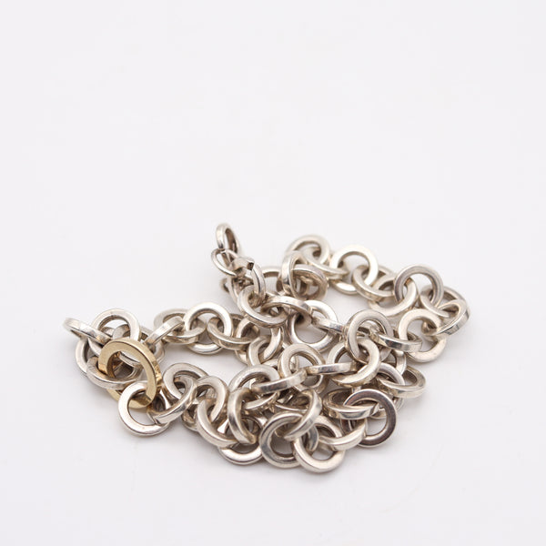 TIFFANY & CO. Vintage Links Necklace In .925 Sterling Silver & 18Kt Yellow Gold