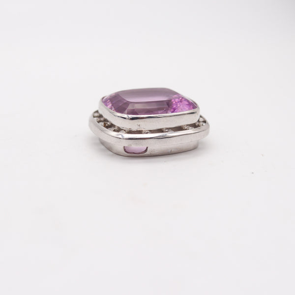 MODERNIST Pendant Necklace In 18Kt Gold With 37.69 Ctw In Kunzite & Diamonds