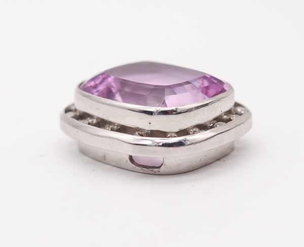 MODERNIST Pendant Necklace In 18Kt Gold With 37.69 Ctw In Kunzite & Diamonds