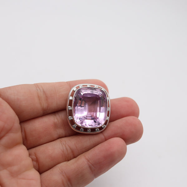 MODERNIST Pendant Necklace In 18Kt Gold With 37.69 Ctw In Kunzite & Diamonds