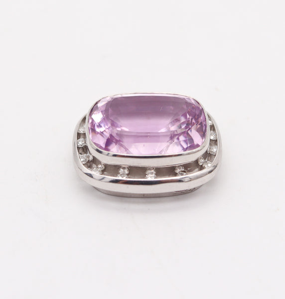 MODERNIST Pendant Necklace In 18Kt Gold With 37.69 Ctw In Kunzite & Diamonds