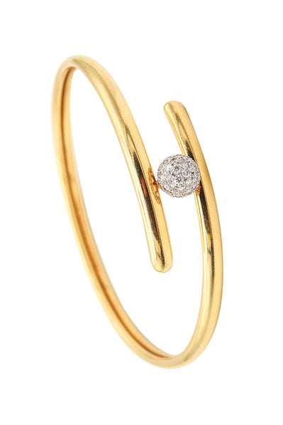 TIFFANY & CO. Bypass Bracelet In 18Kt Yellow Gold Platinum And VS Diamonds