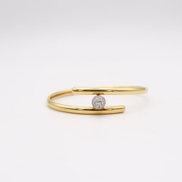 TIFFANY & CO. Bypass Bracelet In 18Kt Yellow Gold Platinum And VS Diamonds