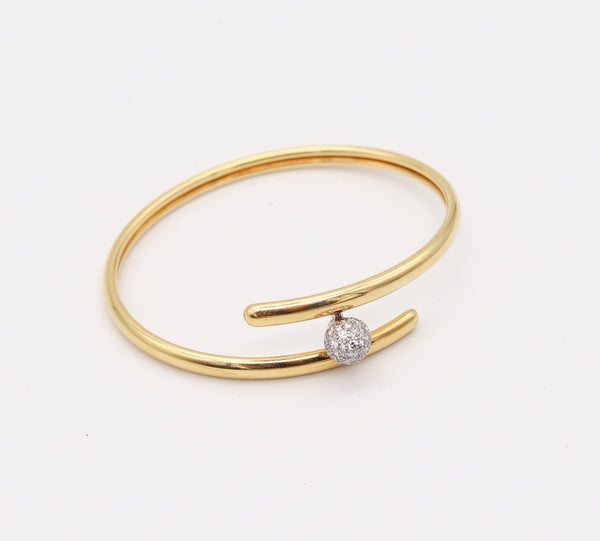 TIFFANY & CO. Bypass Bracelet In 18Kt Yellow Gold Platinum And VS Diamonds