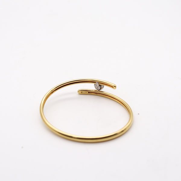 TIFFANY & CO. Bypass Bracelet In 18Kt Yellow Gold Platinum And VS Diamonds