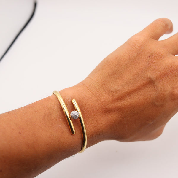 TIFFANY & CO. Bypass Bracelet In 18Kt Yellow Gold Platinum And VS Diamonds