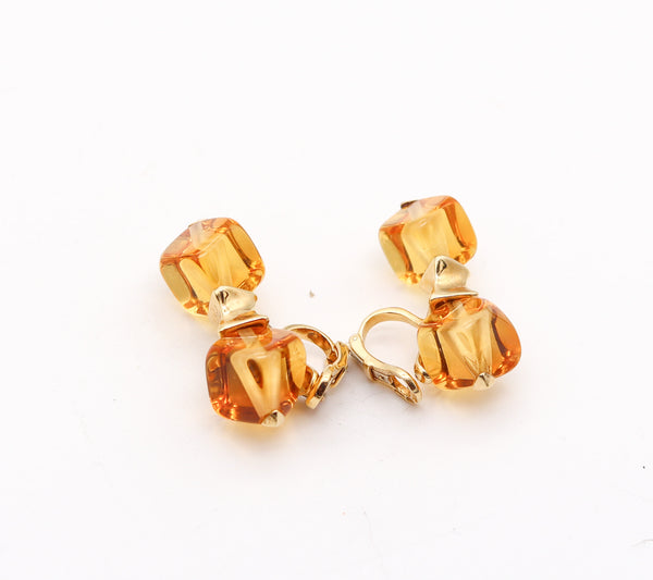 MARINA B. Milan 1981 Clips-On Earrings In 18Kt Yellow Gold With Translucent Citrines