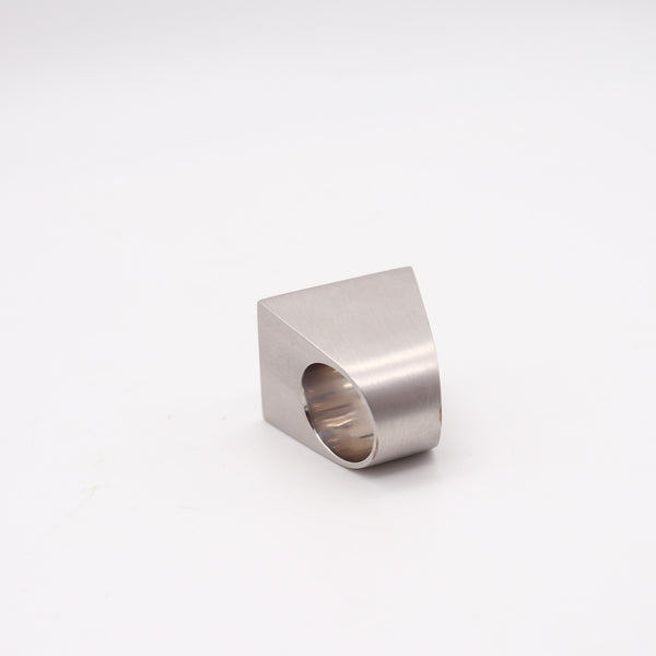ANTONIO BERNARDO Geometric Cocktail Ring In 18Kt White Gold & Fancy Rock Crystal