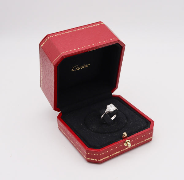 CARTIER Paris Starburst Three-Stones Ring In Platinum With 1.55 Carats VVS Diamonds