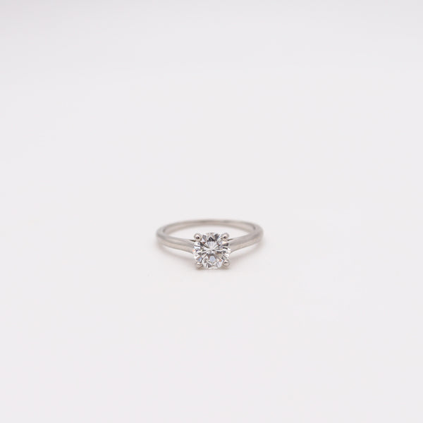 CARTIER Paris Vintage Solitaire Ring In Platinum With 1.01 Carats VVS Diamond