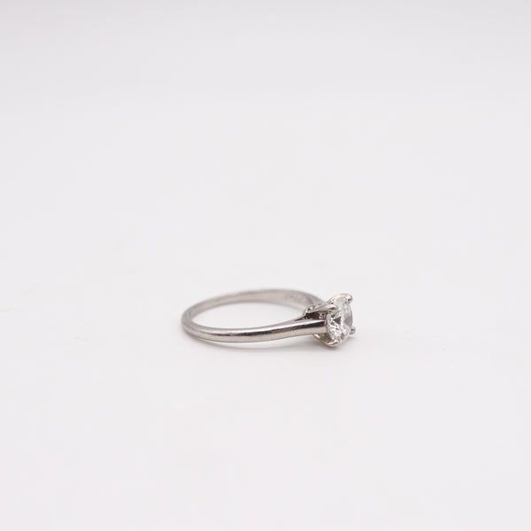 CARTIER Paris Vintage Solitaire Ring In Platinum With 1.01 Carats VVS Diamond