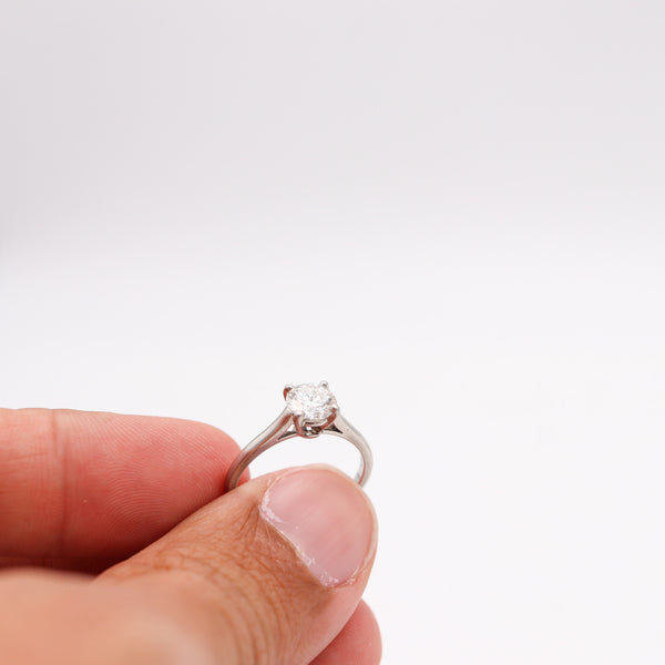 CARTIER Paris Vintage Solitaire Ring In Platinum With 1.01 Carats VVS Diamond