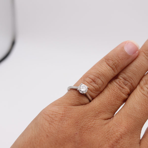 CARTIER Paris Vintage Solitaire Ring In Platinum With 1.01 Carats VVS Diamond