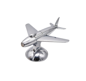 -Dunhill London 1954 F-86 Jet Aircraft Table Desk Lighter In Polished Chrome