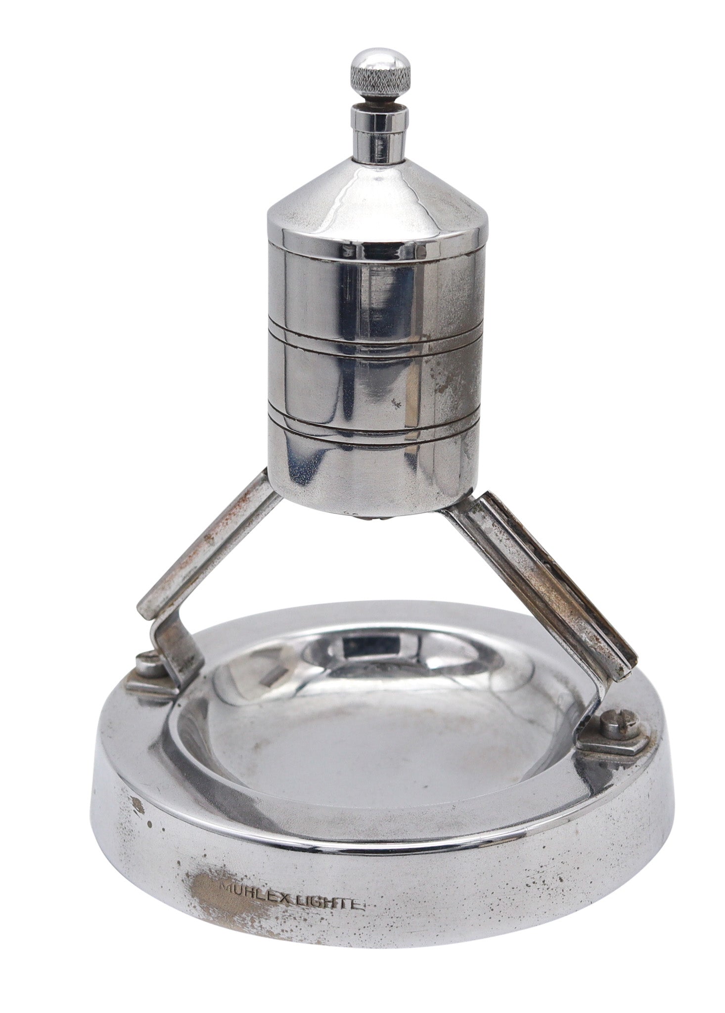 MUHLEX England 1926 Art Deco Machine Age Desk Striker-Lighter & Ashtray