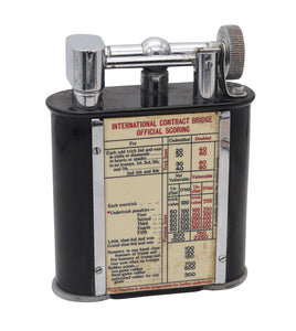 THE CLASSIC 1930 Jumbo Desk Petrol Lighter Bridge Scoring Game Bakelite & Steel