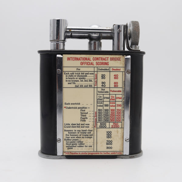 THE CLASSIC 1930 Jumbo Desk Petrol Lighter Bridge Scoring Game Bakelite & Steel