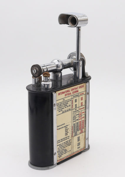 THE CLASSIC 1930 Jumbo Desk Petrol Lighter Bridge Scoring Game Bakelite & Steel