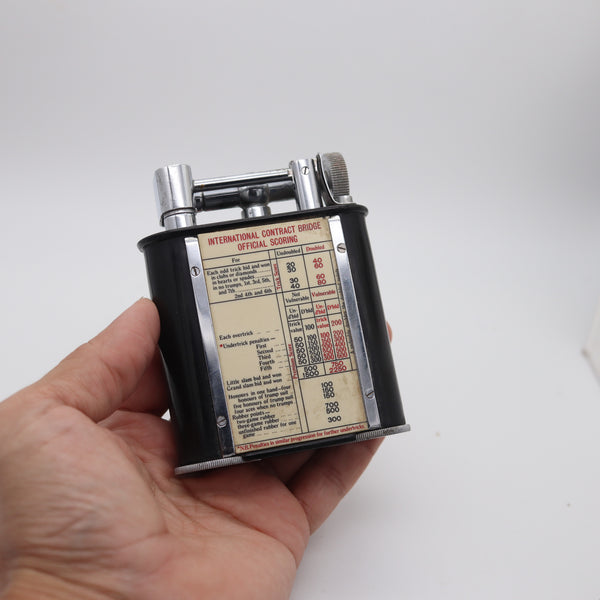THE CLASSIC 1930 Jumbo Desk Petrol Lighter Bridge Scoring Game Bakelite & Steel