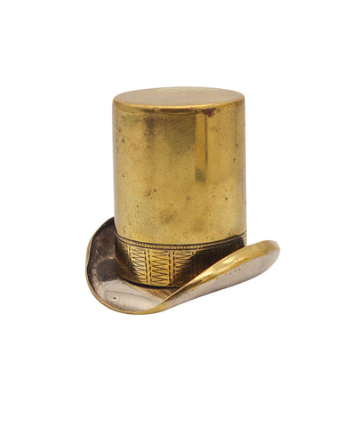 M. E. BERNHARDT 1912 Austria Top-Hat Petrol Desk Lighter In Polished Brass