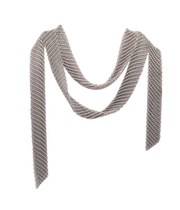 TIFFANY & CO. 1977 Elsa Peretti Draped Mesh Necklace in Solid .925 Sterling Silver