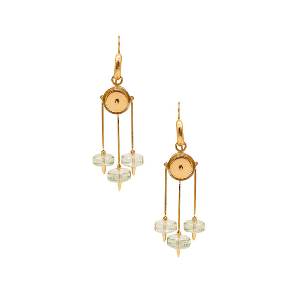 -Aletto Brothers Dangle Drop Earrings In 18Kt Gold With 24 Ctw In Green Amethysts