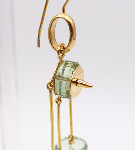 -Aletto Brothers Dangle Drop Earrings In 18Kt Gold With 24 Ctw In Green Amethysts