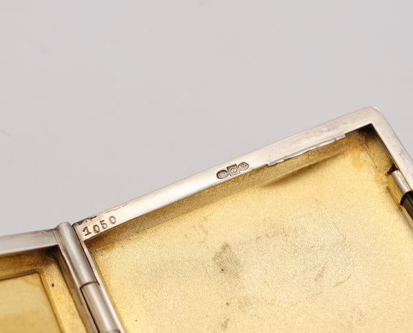 LOUIS KUPPENHEIM 1910 Germany Guilloche Enameled Case In .900 Sterling Silver