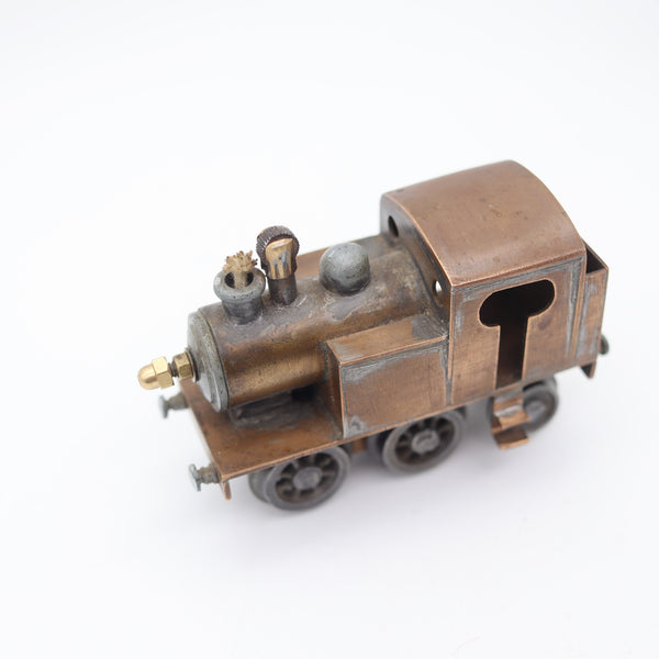 TRENCH ART 1930 Art-Deco European Train Desk Petrol Lighter In Copper & Bronze