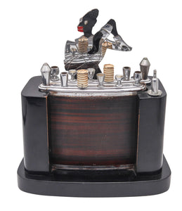 SUDRE Austrian Art Deco 1925 Barman Mechanical Cigarette Dispenser Striker Lighter