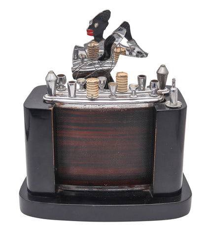 SUDRE Austrian Art Deco 1925 Barman Mechanical Cigarette Dispenser Striker Lighter