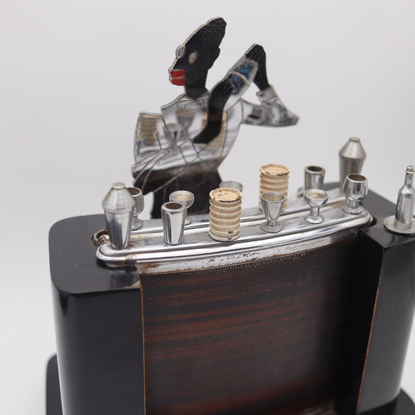 SUDRE Austrian Art Deco 1925 Barman Mechanical Cigarette Dispenser Striker Lighter