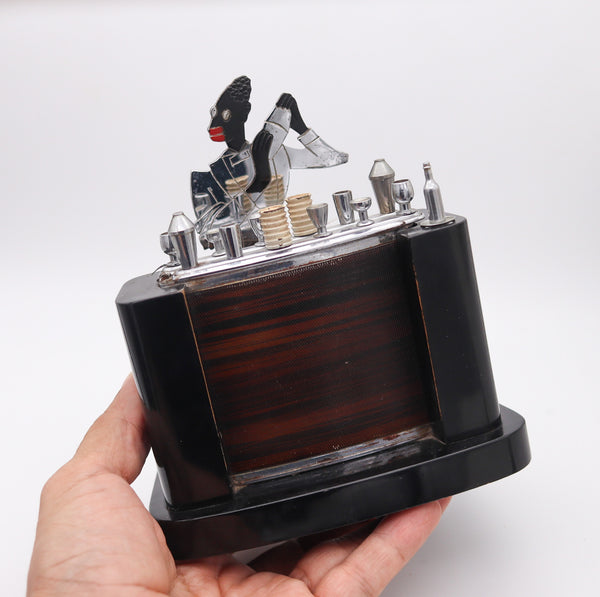 SUDRE Austrian Art Deco 1925 Barman Mechanical Cigarette Dispenser Striker Lighter