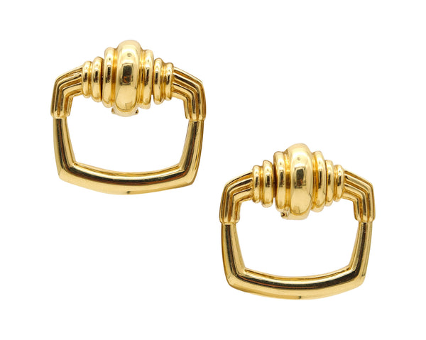 CARTIER 1971 Aldo Cipullo Door Knocker Earrings In Solid 18Kt Yellow Gold