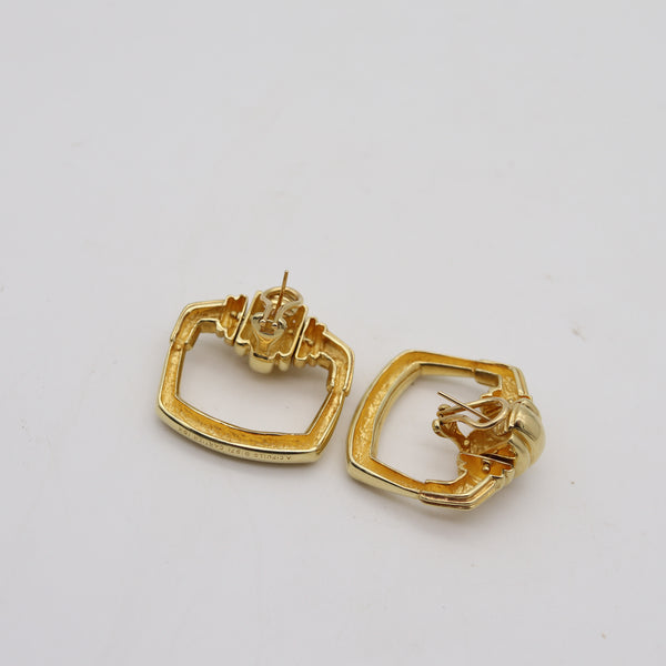 CARTIER 1971 Aldo Cipullo Door Knocker Earrings In Solid 18Kt Yellow Gold