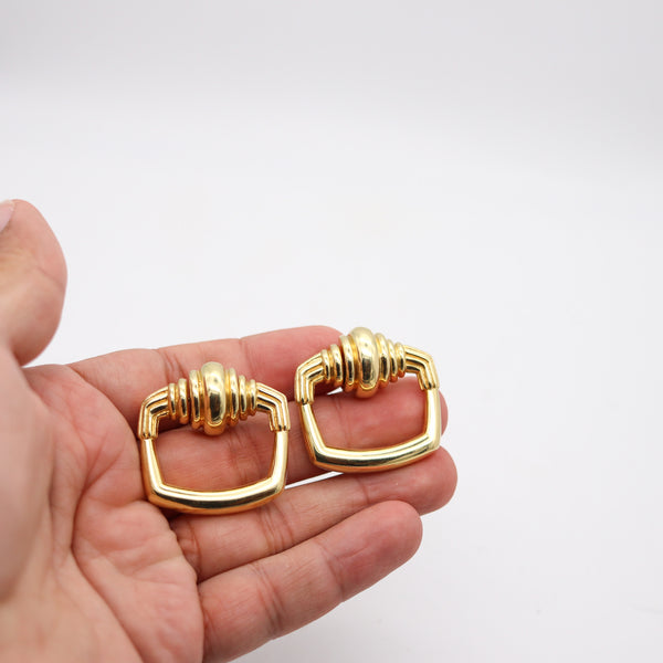 CARTIER 1971 Aldo Cipullo Door Knocker Earrings In Solid 18Kt Yellow Gold