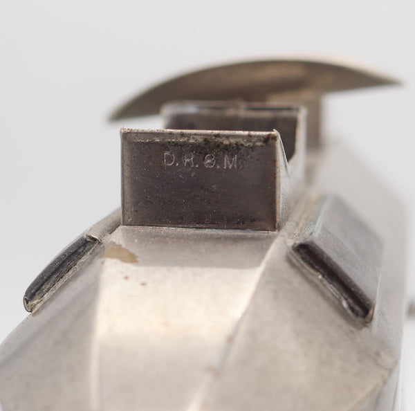 GERMANY 1920 Art-Deco Graff Zeppelin Shaped Desk Cigar Cutter Match Holder