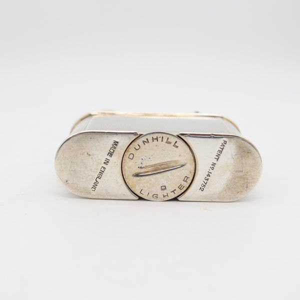 DUNHILL London 1936 Deco Half-Giant Petrol Desk Lighter In .925 Sterling Silver