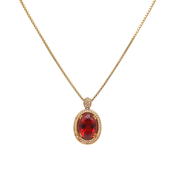 -H. Stern Brazil Necklace Pendant In 18Kt Gold With 14.77 Cts In Spinel And Diamonds