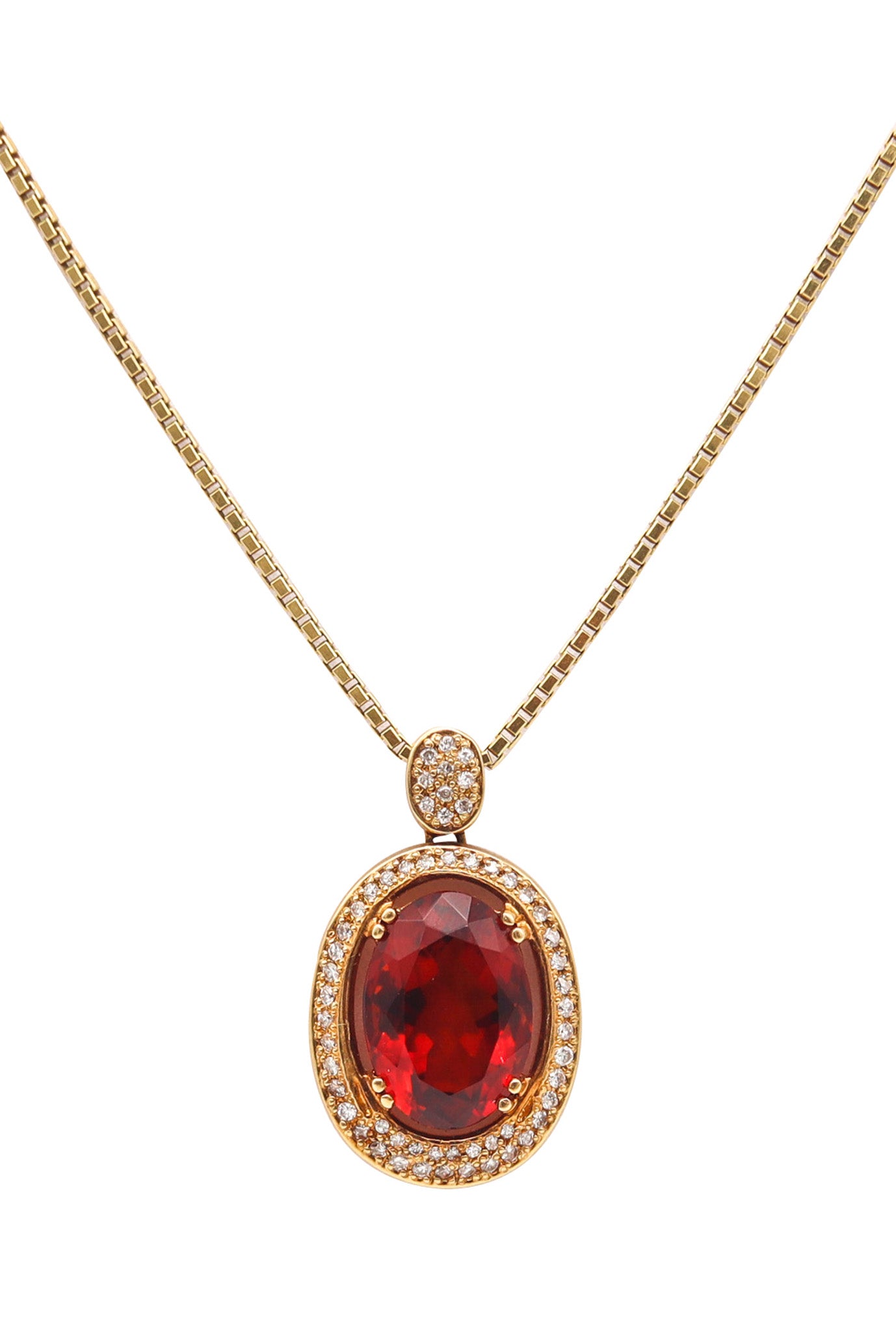 -H. Stern Brazil Necklace Pendant In 18Kt Gold With 14.77 Cts In Spinel And Diamonds