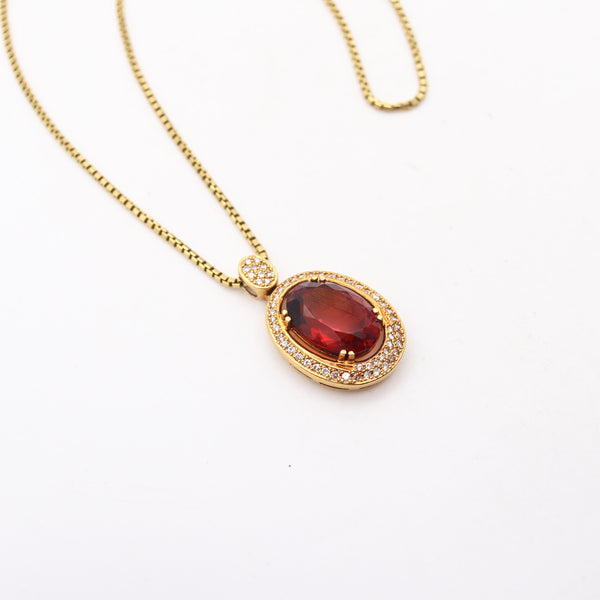 -H. Stern Brazil Necklace Pendant In 18Kt Gold With 14.77 Cts In Spinel And Diamonds