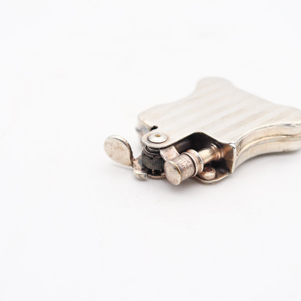 RONSON 1926 Art Deco Rare Banjo Automatic Lighter In Silver Plate Near Mint