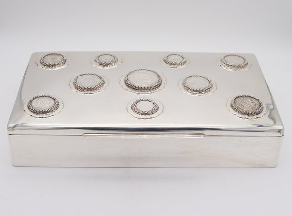 AUSTRIAN-HUNGARIAN EMPIRE 1915 Hungary Cigars Double Box In .800 Silver
