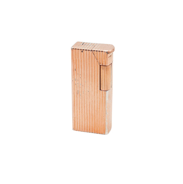 DUNHILL PARIS 1952 Aldunil Gas Pocket Lighter In 18kt Gold Vermeil .800 Silver